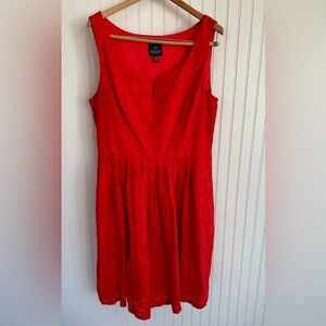 Adrianna Papell Red Lace Dress size 14